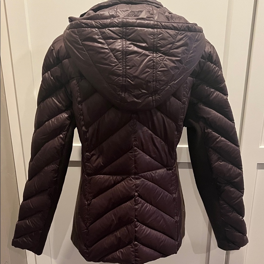 BCBGeneration Deep Purple Puffer Jacket Size L - image 5